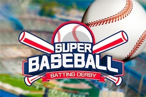 Logo s basebalovým míčkem a dvěma zkříženými pálkami na pozadí sportovního stadionu