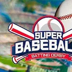 Logo s basebalovým míčkem a dvěma zkříženými pálkami na pozadí sportovního stadionu