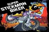 Stickman rád jezdí na své motorce přes nerovné terény a hromady