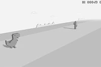 Pomozte dinosaurovi uniknout vyhynutí v zábavné 3D verzi hry T-Rex.