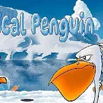 Tučňák a pták s oranžovým zobákem stojí proti sobě na ledovci s nápisem Tactical Penguin v pozadí