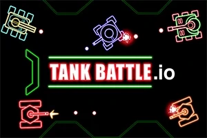 Barevné siluety tanků kolem nápisu TANK BATTLE 