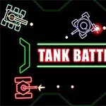 Barevné siluety tanků kolem nápisu TANK BATTLE 