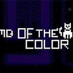 Text Tome of the Color na tmavém pozadí s pixelovou grafikou a siluetou kočky