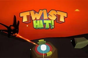 Nad červeným pozadím je text TWIST HIT!