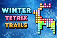 Puzzle Winter Tetrix Trails: útulné skládání tvarů v zasněžené krajině