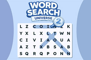 Logo Word Search Journey 2 nad mřížkou s písmeny a modrými zvýrazněnými cestami slov